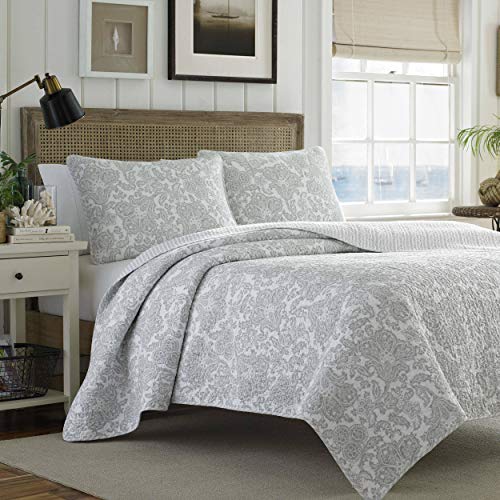 Tommy Bahama Island Memory Gray Quilt Set, Full/Queen, Pelican Gray