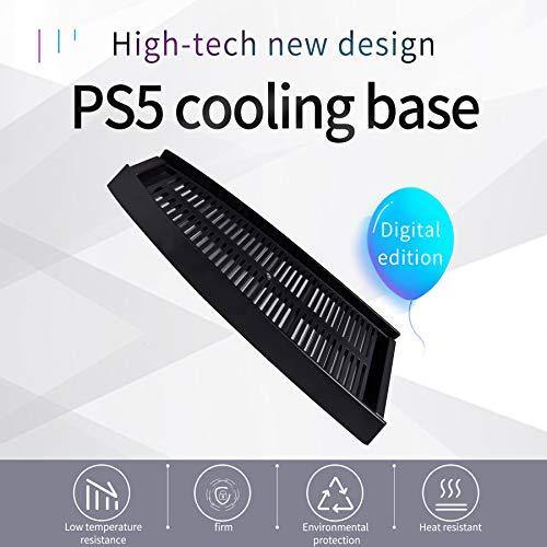 Vertical Stand Holder for PS5 Digital Edition, Stand Cooler for Sony Playstation 5 DE Console with Built-in Air Vents and Non-Slip Feet - JOY2ESpree