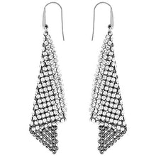 
                        
                          Load image into Gallery viewer, Swarovski Fit Silver Shade Pierced Earrings - JOY2ESpree
                        
                      