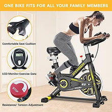 
                        
                          Cargar imagen en el visor de la galería, PYHIGH Indoor Cycling Bike Stationary Exercise Bike, Comfortable Seat Cushion, Ipad Holder with LCD Monitor for Home Cardio Workout Bike - JOY2ESpree
                        
                      