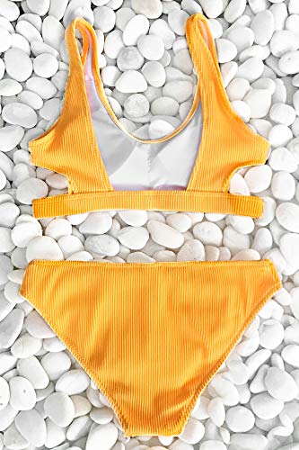 CUPSHE Women's Bikini Swimsuit Cutout Low Waist Two Piece Bathing Suit