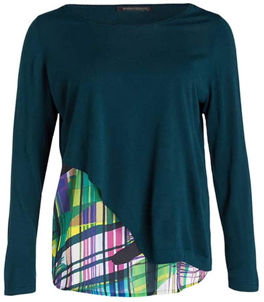 Marina Rinaldi Women's Asta Asymmetric Sweater, Green