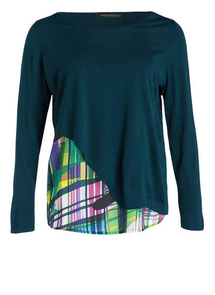 Marina Rinaldi Women's Asta Asymmetric Sweater, Green