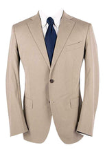 
                        
                          Load image into Gallery viewer, Ermenegildo Zegna Mil Easy Tan Cotton Twill Half Lined Vented Flat Front 2Btn Suit 42R
                        
                      