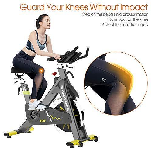 pooboo Indoor Exercise Bike Commercial Stationary Bike Belt Drive Indoor Cycling Bike - JOY2ESpree
