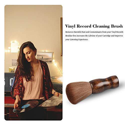 Carbon Vinyl Cleaning Brush, Soft Anti-Static Brush for Disc Cd LP Scratch Repair Dust Remover, Vinyl Record Cleaner Kits, Turntable Accessories - JOY2ESpree