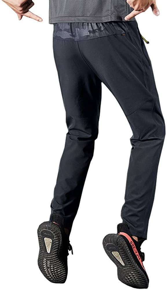 Rdruko Men's Jogger Casual Pants Lightweight Breathable Quick Dry Hiking Running Outdoor Sports Pants
