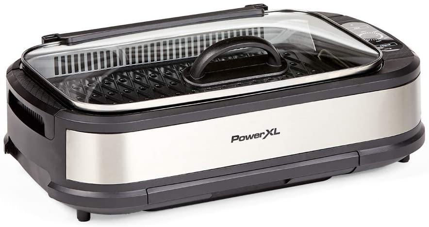 PowerXL Smokeless Grill with Tempered Glass Lid with Interchanable Griddle Plate - JOY2ESpree