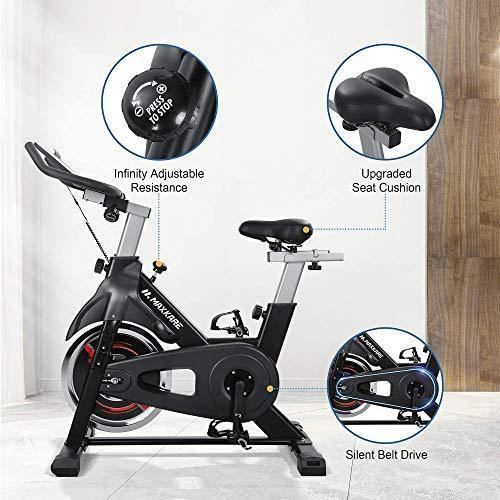 MaxKare Exercise Bike Stationary Indoor Cycling Bike with 35 LBS Flywheel Display Panel Belt Drive for Home Cardio Workout - JOY2ESpree