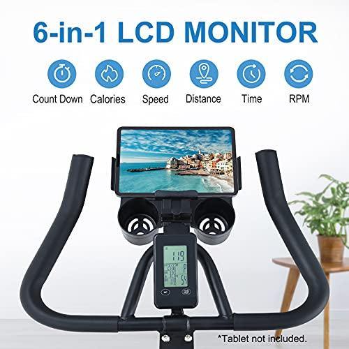 Magnergy Spin Bike, Magnetic Indoor Stationary Bike With LCD To-Plan Fitness Cadence Monitor - JOY2ESpree