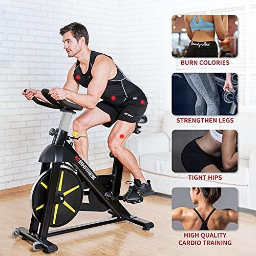 MBH Fitness Magnetic Exercise Bike Stationary, Indoor Cycling Bike for Home Gym Use - JOY2ESpree