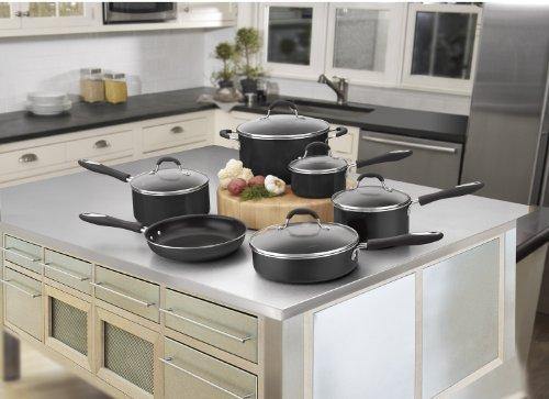 Cuisinart Advantage Nonstick 11-Piece Cookware Set, Black - JOY2ESpree