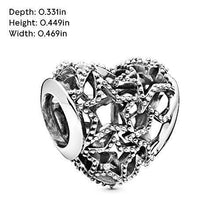 
                        
                          画像をギャラリービューアに読み込む, Pandora Jewelry Openwork Heart and Beaded Stars Sterling Silver Charm - JOY2ESpree
                        
                      