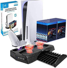 
                        
                          將圖片載入圖庫檢視器 Vertical Stand with Cooling Fan, for PS5 and Playstation 5 Digital Edition Console - JOY2ESpree
                        
                      