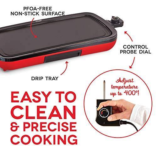 DASH DEG200GBRD01 Everyday Nonstick Electric Griddle for Pancakes, Burgers, Quesadillas, Eggs & other on the go Breakfast - JOY2ESpree