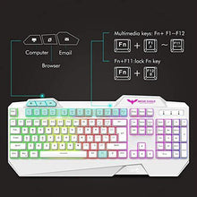 
                        
                          画像をギャラリービューアに読み込む, havit Keyboard Rainbow Backlit Wired Gaming Keyboard Mouse Combo, LED 104 Keys USB Ergonomic Wrist Rest Keyboard, 4800 DPI Mouse for PC Gamer (White) - JOY2ESpree
                        
                      