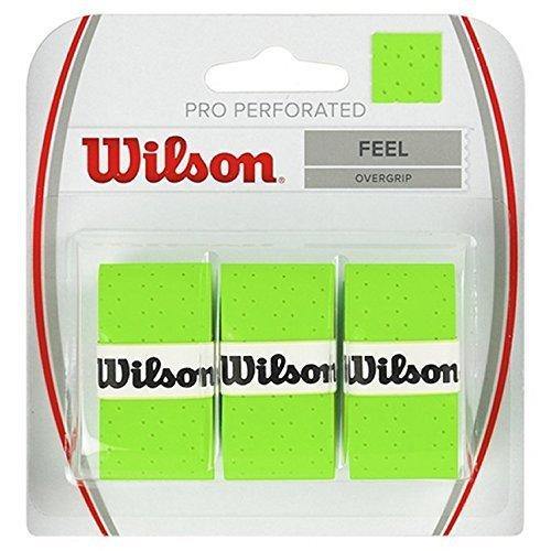 Wilson Pro Overgrip Perforated 3 Pack - White, Green, Pink - Tennis - Badminton - Squash - JOY2ESpree
