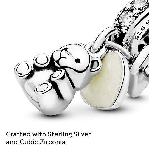 Pandora Jewelry Baby Teddy Bear Dangle Cubic Zirconia Charm in Sterling Silver - JOY2ESpree