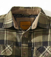 
                        
                          画像をギャラリービューアに読み込む, Venado Men's Plaid Shirt Jacket -Long Sleeved Quilt Lined Brushed Flannel Rugged Shirt
                        
                      