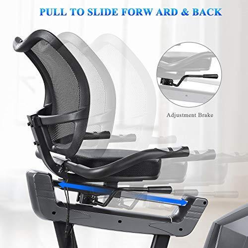 MaxKare Recumbent Exercise Bike Stationary Magnetic Resistance 8 Levels Adjustable Static Indoor Cycling Bike - JOY2ESpree