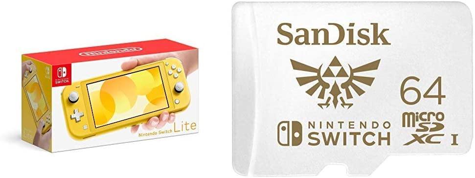Nintendo Switch Lite - Coral with SanDisk 256GB MicroSDXC UHS-I Card for Nintendo Switch - JOY2ESpree