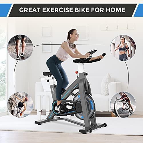 JKANGFIT Exercise Bikes Stationary - Indoor Cycling Bike Magnetic Exercise Bike with Quiet Belt Drive and LCD Monitor - JOY2ESpree