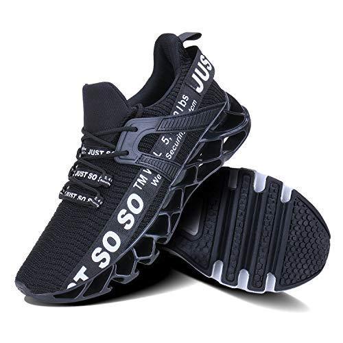 JSLEAP Mens Running Shoes Walking Non Slip Blade Type Sneakers