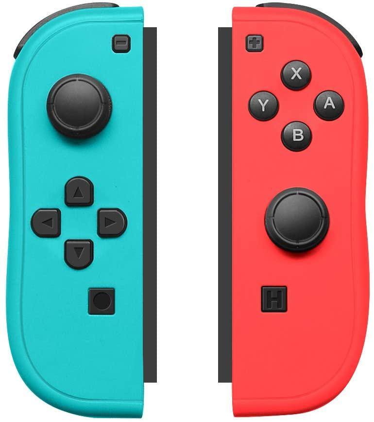 Joy-Pad Controller Compatible with Switch,Left and Right Controllers with Straps Support Wake-up Function(Blue and Green) - JOY2ESpree
