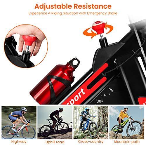Naspaluro Exercise Bikes, Stationary Indoor Fitness Bike Cycling with Phone Holder/LCD Display/Heart Rate Monitor - JOY2ESpree
