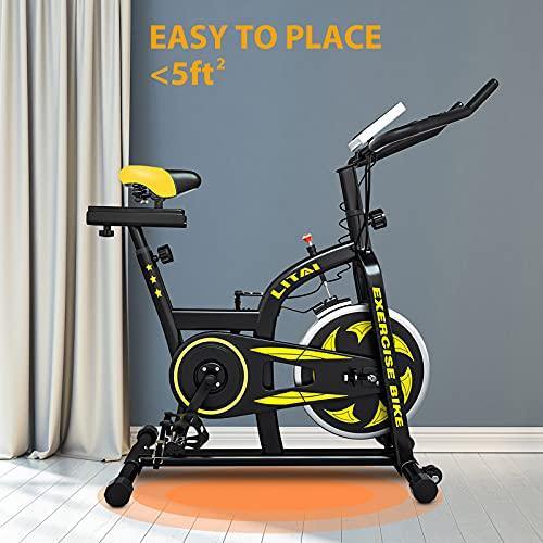 HANSTORM Exercise Bike Indoor Cycling Bike, Stationary Bike Silent Belt Drive, Indoor Cardio Bike for Home Gym - JOY2ESpree