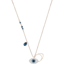 
                        
                          Muat gambar ke penampil Galeri, SWAROVSKI Crystal Duo Evil Eye Rose Gold-Plated Necklace - JOY2ESpree
                        
                      