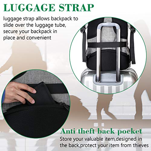 Matein Travel Laptop Backpack, Business Anti Theft Slim Durable Laptops Backpack