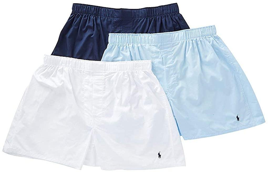 Polo Ralph Lauren Men's 3-Pack Classic Fit Packaged Woven Boxers