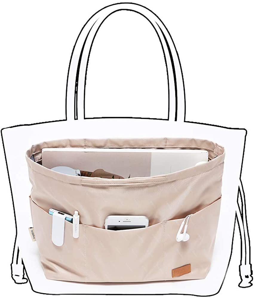 iN. Purse Organizer Insert with zipper Nylon fabric for women Handbags & Totebag