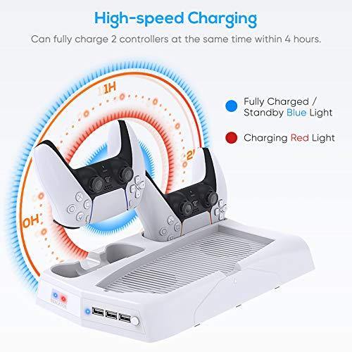 Vertical Charging Stand for PS5 Controllers with Cooling Fan - JOY2ESpree