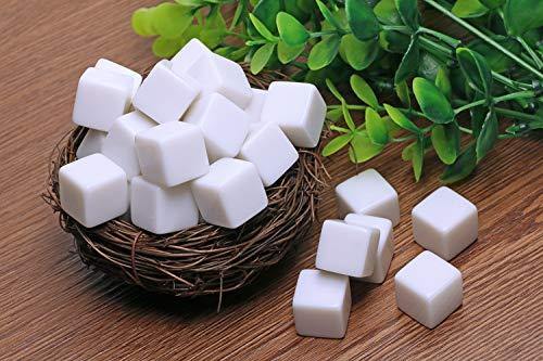Shapenty 16MM White Acrylic Uniform Blank Dice Cubes for Classroom Board Games - JOY2ESpree