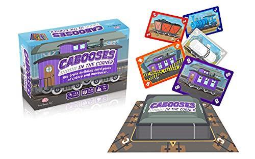 Cabooses in the corner - The Train Building Card Game of Colors and Numbers | 2 - 5 Players Ages 7+ - JOY2ESpree
