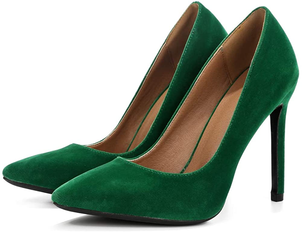 LIURUIJIA Womens Stiletto Pumps Pointed Toe High Heel Slip On Wedding Party Office Shoes 666
