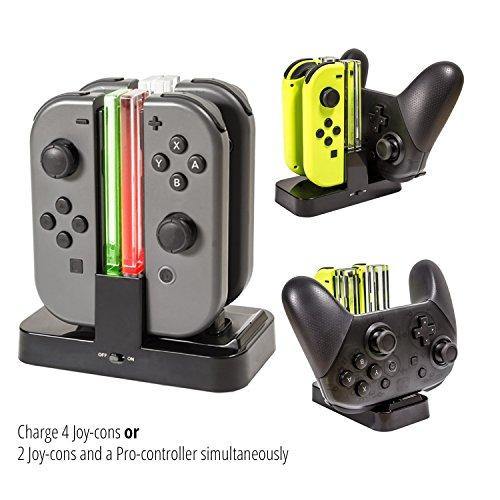 Orzly Nintendo Switch Joy Con Charging Dock, Pro Controller Charging Station - JOY2ESpree