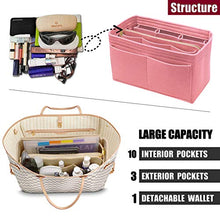 
                        
                          Load image into Gallery viewer, Purse Organizer Insert with Zipper Felt Bag Organizer Handbag Organizer Insert Bag In Bag Organizer
                        
                      