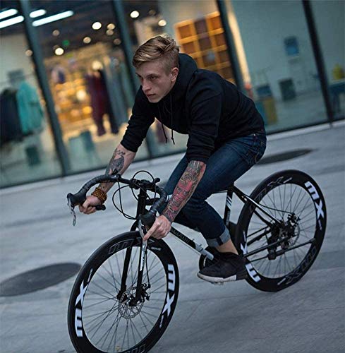 XSLY 2020 New 26 Inch Road Mountain Bike Curved Handle Cycling 24 Speed Disc Brakes Front and Rear Bicycles