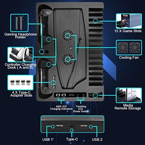 Ermorgen Vertical Stand Compatible for PS5 Console - JOY2ESpree