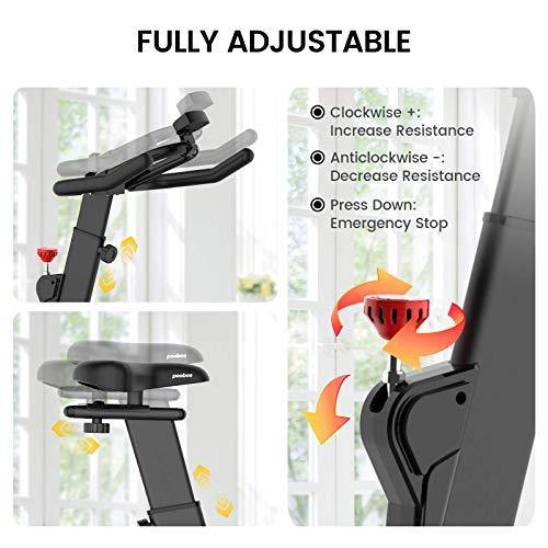 pooboo Magnetic Exercise Bikes Indoor Cycling Bikes Belt Driven Stationary Bike with LCD Display and Ipad Holder for Home Cardio Training - JOY2ESpree