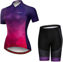 
                        
                          Muat gambar ke penampil Galeri, Women's Cycling Clothing Short Sleeve Bike Jersey Sets Bib Shorts Summer Cycling Sets Reflective
                        
                      