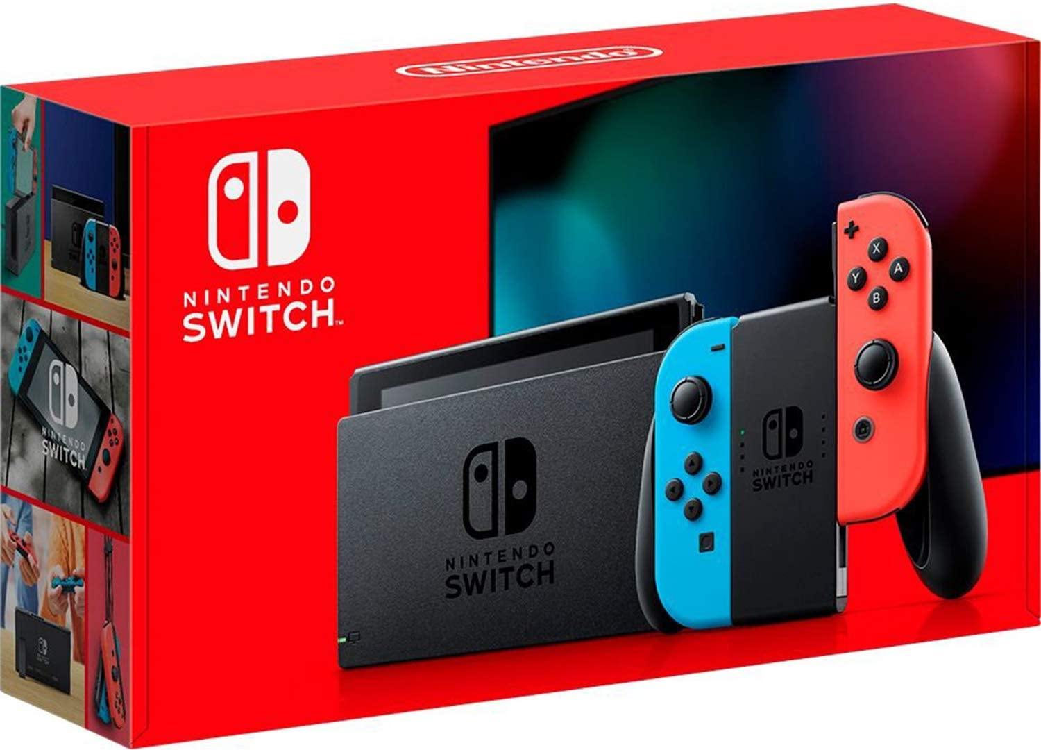 Nintendo Switch with Gray Joy‑Con - HAC-001(-01) + SanDisk 128GB MicroSDXC UHS-I Card - JOY2ESpree