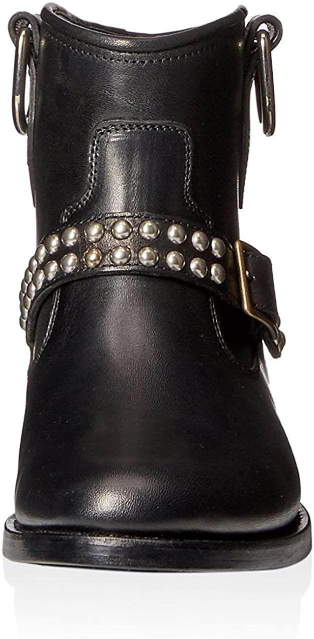 SAINT LAURENT Women's Motorcycle Studded Strap Boot