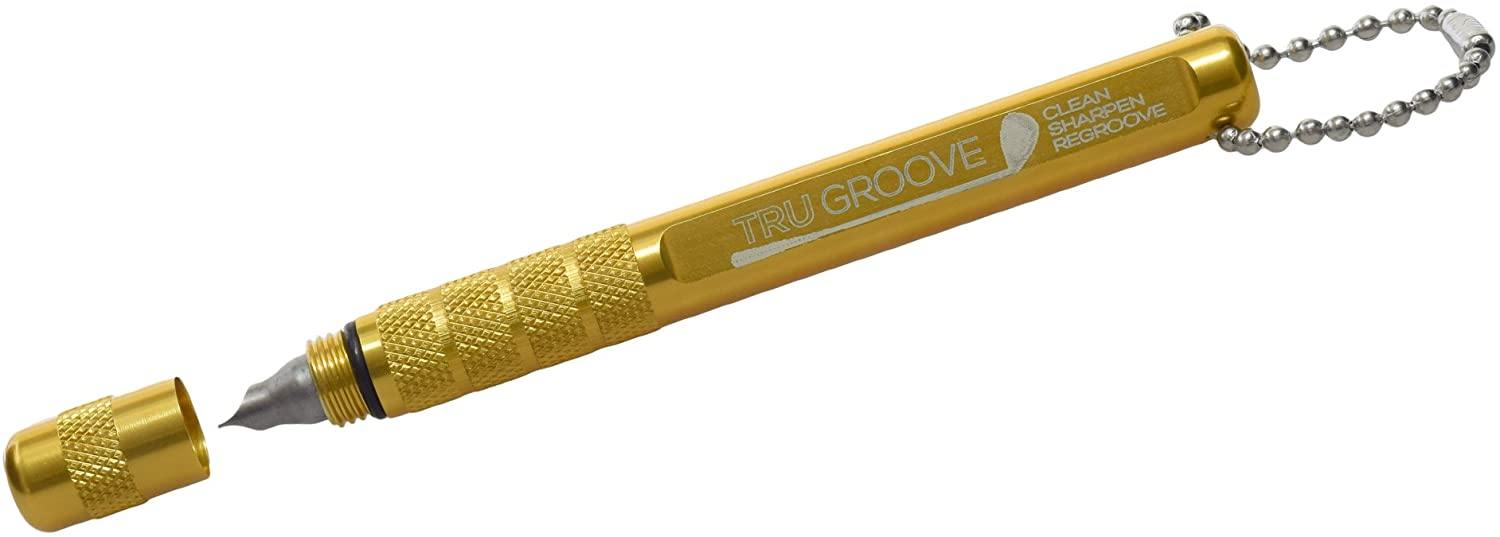 TruGroove Golf Club Groove Sharpener - Improved Backspin and Ball Control - Wedges and Irons - with 2 Free Color Matched Ball Markers - Made in USA - JOY2ESpree