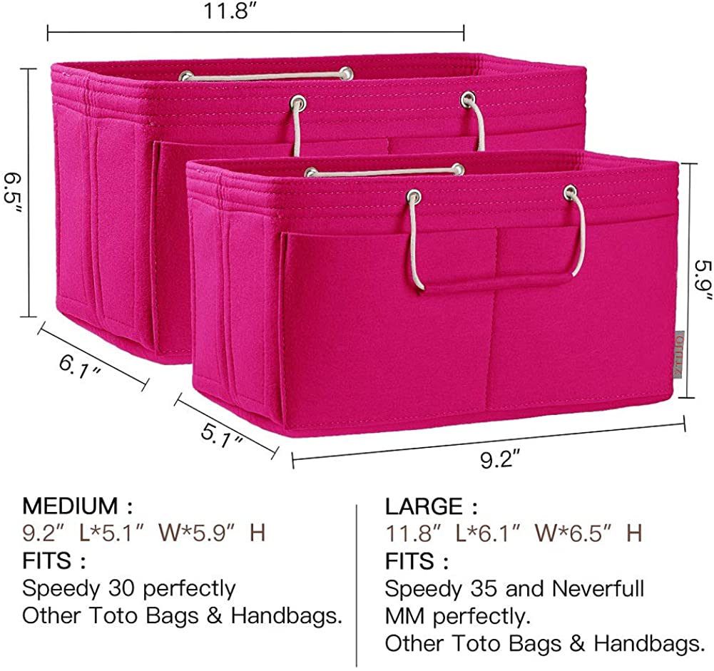 Purse Organizer, Multi-Pocket Felt Handbag Organizer, Purse Organizer Insert with Handles, Medium, Large, X-Large