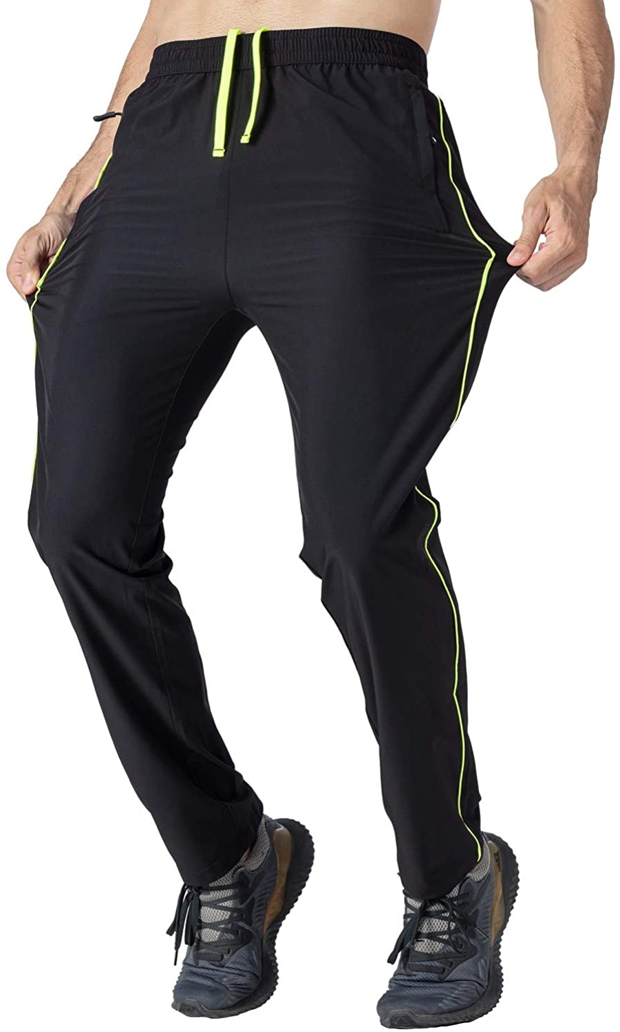 Rdruko Men's Jogger Casual Pants Lightweight Breathable Quick Dry Hiking Running Outdoor Sports Pants