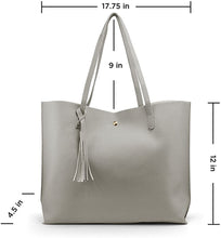 
                        
                          Cargar imagen en el visor de la galería, Oct17 Women Large Tote Bag - Tassels Faux Leather Shoulder Handbags, Fashion Ladies Purses Satchel Messenger Bags
                        
                      